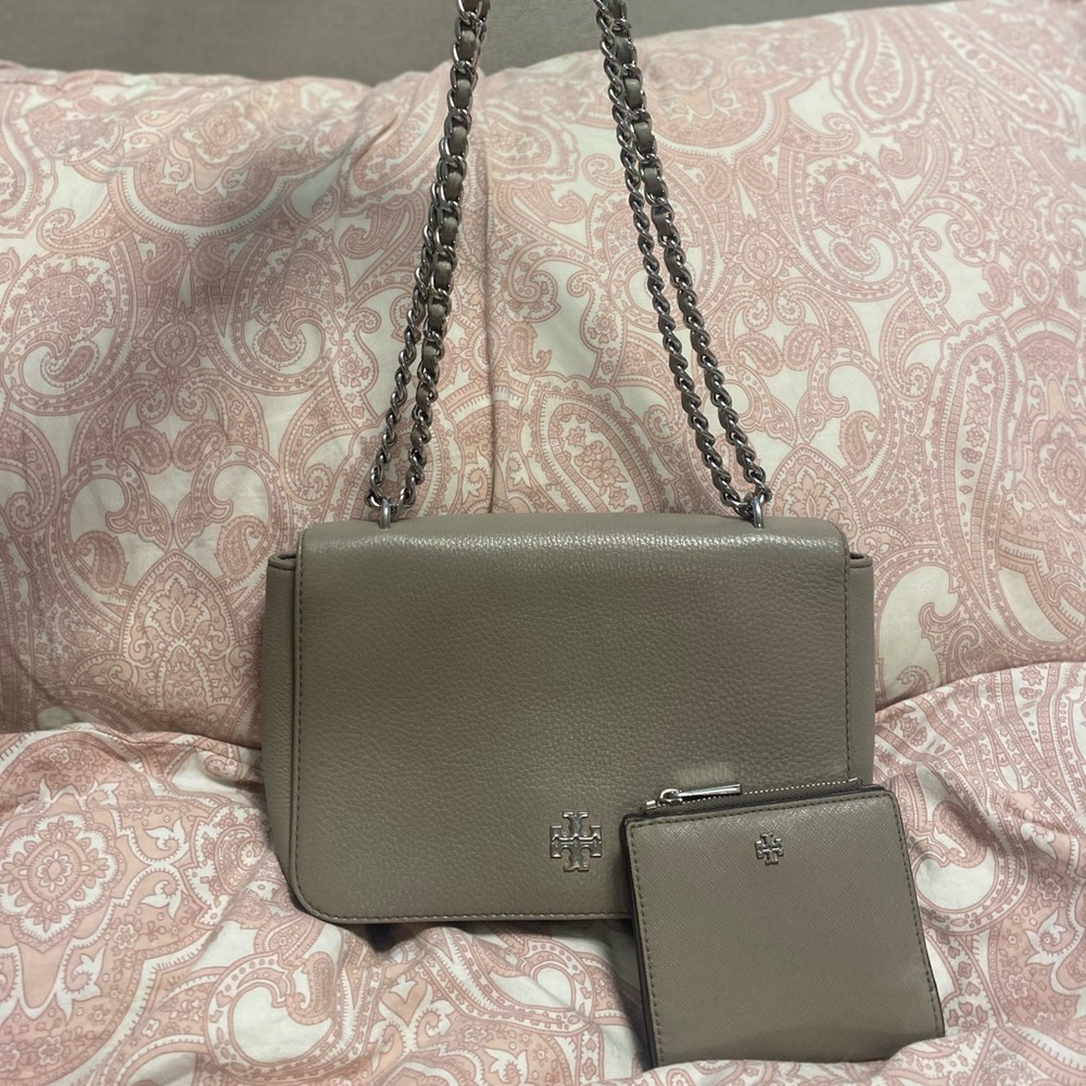 Tory Burch Flap Crossover Bag w/ Mini Wallet